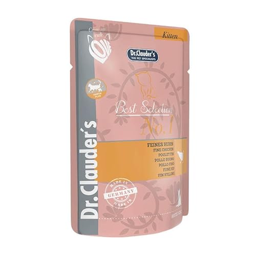 Dr. Clauder's Best Selection Kitten No. I Feines Huhn Pouch | 16 x 85 g von Dr. Clauder's