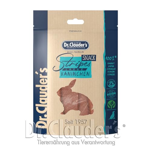 Dr. Clauder's Kaninchenfleisch Stripes Large | 80 g von Dr. Clauder's