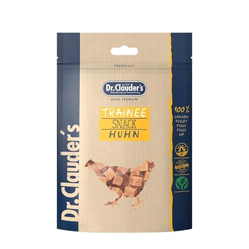 DR.CLAUDER'S - Trainee Snack | Leicht verdauliche Snacks aus 95% Fleisch mit Inulin für Hunde und Katzen. Nährstoffreiche Leckerlis im Frischebeutel | 80g Huhn von Dr.Clauder´s