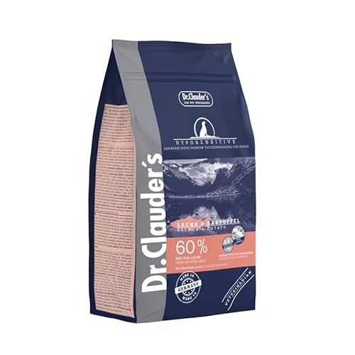 DR.CLAUDER'S - Hyposensitive | Trockenfutter mit Singleprotein für Sensible, ausgewachsene Hunde. Getreide- und glutenfreies Alleinfuttermittel im Beutel | 350g Lachs&Kartoffel von Dr.Clauder´s