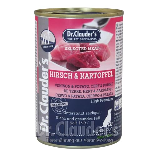 Dr. Clauders Selected Meat Hirsch & Kartoffel | 6X 400g Hundefutter von Dr. Clauders