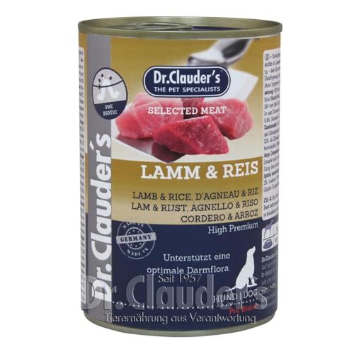 Dr. Clauders Selected Meat Lamm & Reis | 6X 400g Hundefutter nass von Dr. Clauders