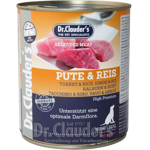 Dr. Clauders Selected Meat Pute & Reis | 6X 800g Hundefutter nass von Dr. Clauders