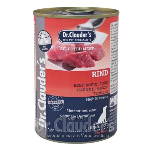 Dr. Clauders Selected Meat Rind | 6X 400g Hundefutter nass von Dr. Clauder's