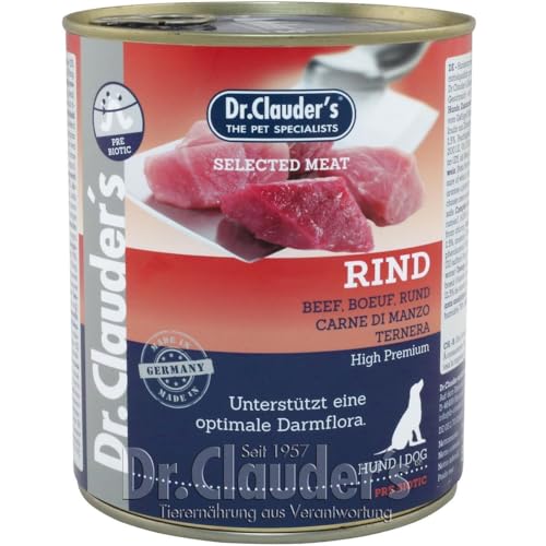 Dr. Clauders Selected Meat Rind | 6X 800g Hundefutter von Dr. Clauders