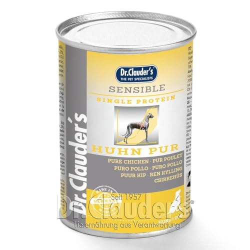 Dr. Clauders Selected Meat Sensible Huhn pur | 6X 400g Hundefutter von Dr. Clauders