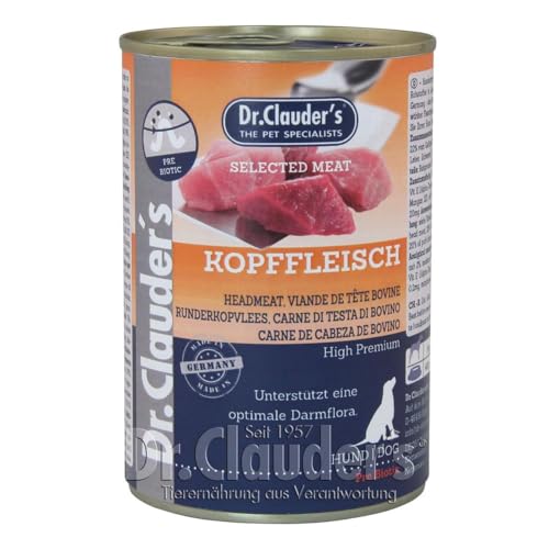 Dr. Clauders Selected Meat mit Kopffleisch | 6X 400g Hundefutter von Dr. Clauders