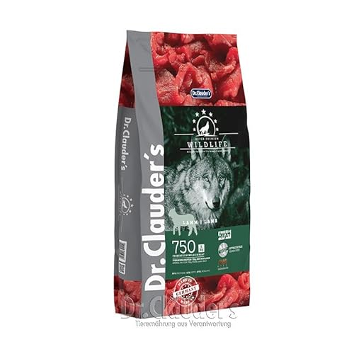 DR.CLAUDER’S - Wildlife | Natürliches Trockenfutter mit Vitaminen B1, B2, B6 und B12 für ausgewachsene Hunde. Getreidefreies Alleinfutter im Beutel ohne Konservierungsstoffe | 11,5kg Lamm von Dr.Clauder´s