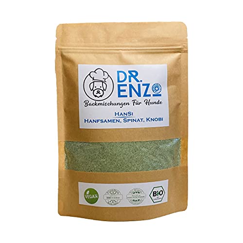 Dr. Enzo Bio Backmischung für Hundekekse - Hansi - Spinat, Knobi - 200g - nur 4ct pro Keks - Hundekekse zum selber backen - Hundekeksbackmischung - CLEAN Food, Menge:1 Stück von Dr. Enzo