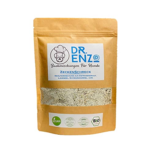 Dr. Enzo Bio Backmischung für Hundekekse - ZeckenSchreck - Zistrosenkraut, Lavendel - 200g - nur 4ct pro Keks - Hundekekse zum selber backen - Hundekeksbackmischung - CLEAN Food, Menge:1 Stück von Dr. Enzo