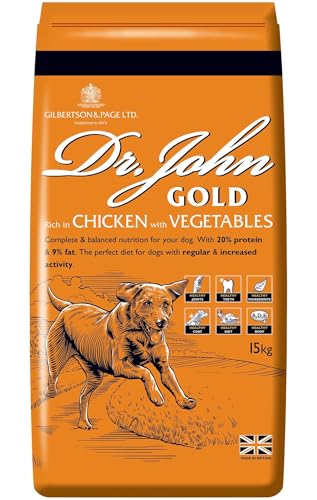 Dr John Hundefutter Trocken Trockenfutter 15 kg Hundetrockenfutter Geflügel Futter Für Ausgewachsene Hunde Aller Rassen Gold von Dr John