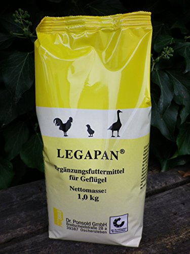 LEGAPAN® Ergänzungsfuttermittel für Hühner Ente Gänse Küken 1 kg Tüte von Legapan