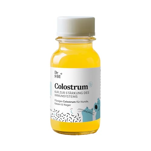 Dr. SAM Colostrum für Katzen & Hunde - Kur zur Stärkung des Immunsystems, natürliche und besonders laktosearme Erstmilch Kuh Kolostrum für die Immunabwehr, Made in Germany, 125ml von Dr. SAM