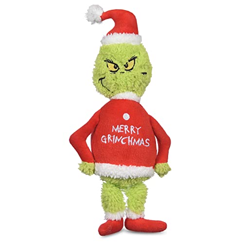 Dr. Seuss for Pets How The Grinch Stola Weihnachten 15,2 cm Merry Grinchmas Plüsch-Quietschspielzeug für Hunde | Quietschendes Hundespielzeug, Plüsch-Hundespielzeug, Urlaubsspielzeug für Hunde von Dr. Seuss for Pets