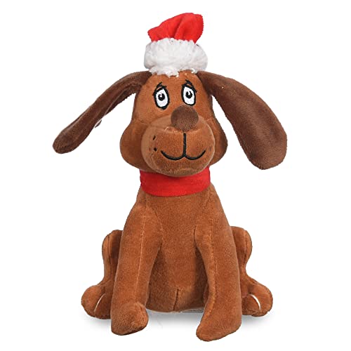 Dr. Seuss for Pets The Grinch Max Santa Figure Plush Squeaky Dog Toy | The Grinch Plush Dog Toy from Dr Seuss Collection | Large Christmas Dog Toy for Holidays, 9 Inch von Dr. Seuss for Pets