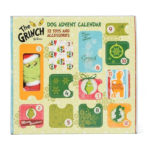 Dr. Seuss for Pets How The Grinch Stole Christmas Dog Advent Calendar with 12 Surprise Toys and Accessories | Dog Stocking Stuffers, Dog for Dogs von Dr. Seuss