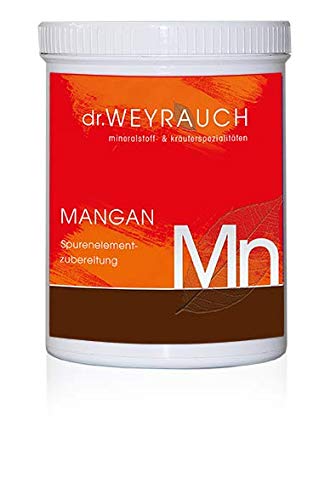 Dr. Weyrauch Mn Mangan | 1 kg | Ergänzungsfuttermittel für Pferde | Bei Manganmangel | Zur Unterstützung des Knochenstoffwechsels | Frei von Aroma- und Zusatzstoffen von Dr. Weyrauch