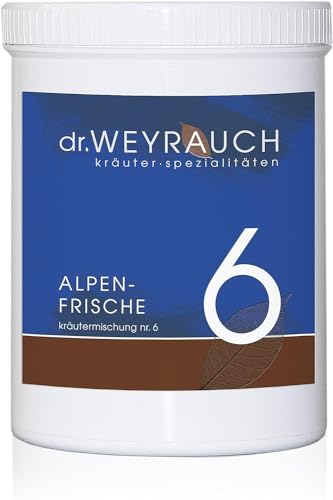 Dr. Weyrauch Nr. 6 Alpenfrische | 400 g | Ergänzungsfuttermittel für Pferde | Kann die Gesunderhaltung der Atmungsorgane hilfreich unterstützen | Enthält getrocknete Kräuter von Dr. Weyrauch