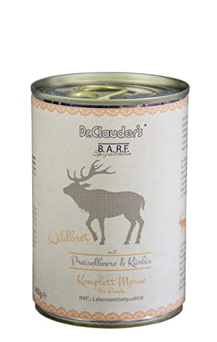 Dr.Clauder´s BARF Game 400g Wildfleisch mit Kürbis und Blaubeeren für Hunde, Medium, Haustierbesitzer, Hundefutter, 400g von Dr.Clauder´s