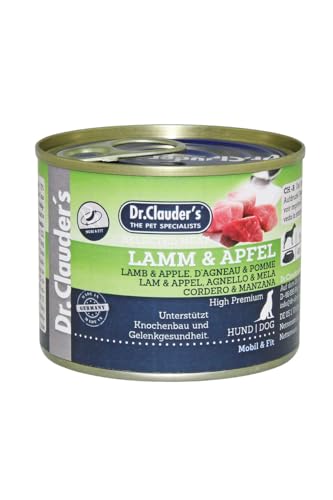 DR.CLAUDER'S - Selected Meat Prebiotic | Nassfutter in Lebensmittelqualität mit Inulin für eine gesunde Darmflora bei ausgewachsenen Hunden. Alleinfutter in der Dose | 200g Lamm&Apfel DR.CLAUDER'S - Selected Meat Prebiotic | Nassfutter in Lebensmittelqualität mit Inulin für eine gesunde Darmflora bei ausgewachsenen Hunden. Alleinfutter in der Dose | 200g Lamm&Apfel von Dr.Clauder´s