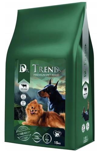 DR. Trend Premium Pet Food für Erwachsene Hunde Kleiner Rassen mit Rind – 10kg von Dr.Trend