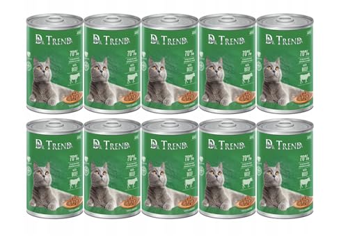 DR.TREND Dose Katzen MIT RIND 70% Fleisch 10x400g von Dr.Trend