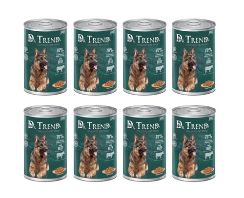 DR.TREND Hundefutter in Dosen MIT RIND 70% Fleisch 8x1250g von Dr.Trend