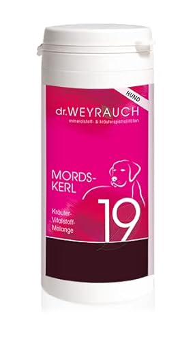 Dr. Weyrauch Nr. 19 Mordskerl | 180 Kapseln | Ergänzungsfuttermittel für Hunde | Kann dabei helfen die Muskelfunktion und Beweglichkeit zu unterstützen von Dr. Weyrauch