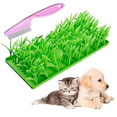 Silikon-Grasmatte for Katzen, Schnüffelmatte for Hunde, Fördert Die Natürlichen Futtersuchfähigkeiten Von Katzen, Kaninchen Und Hunden, for Große, Mittelgroße Und Kleine Hunde(1 Pack) von Dracqwn