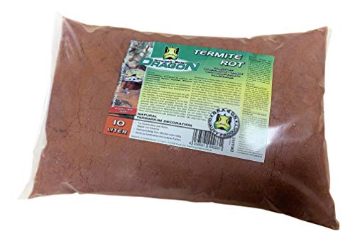 Dragon Termite Sand ROT 10l - Lehmhaltiger Terrarien Bodengrund, ideal für Wüstentiere wie Z.B Bartagamen, da Modellierbar, von Dragon