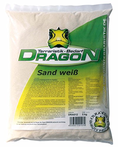 Dragon Terrariensand Farbe Weiss - staubfrei - auch für Aquarien geeignet 5Kg von Dragon