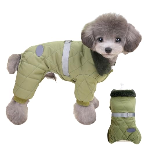 Dranng Gepolsterte Weste, Hundejacke, warme, gepolsterte Mäntel für kaltes Wetter, winddichte Hunde-Schneejacke, warmer Hunde-Wintermantel für Malteser, Hunde, Welpen von Dranng