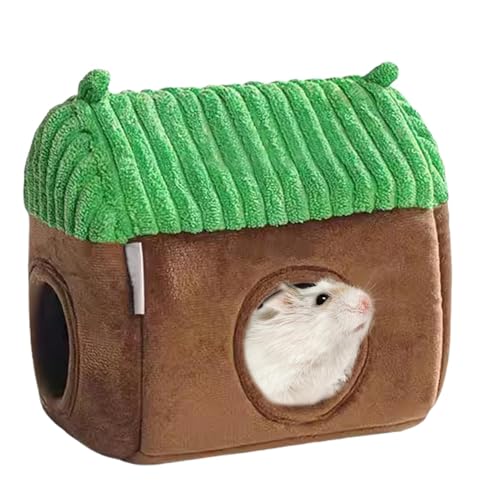 Dranng Hamsterkäfig-Warmbett, Hamsterkäfig-Verstecke - Kleintier-Röhrenkäfighaus | Hauskissen-Fleecehütte, Kleintierkäfig, bezaubernde Form, gemütliche Hausbettwäsche, doppelseitiger Samt für Hamster, von Dranng