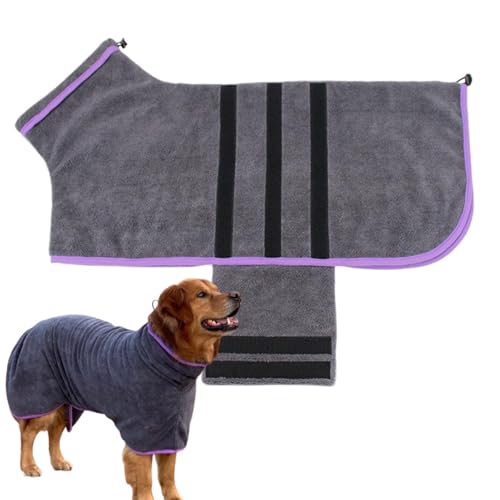 Dranng Haustier-Bademantel, Hundehandtuch-Robe | Weicher, gemütlicher Hundemantel aus Korallenwolle | Warmhaltende, super saugfähige Hundemäntel mit Mikrofaser, für einfache Pflege und Trocknung von Dranng