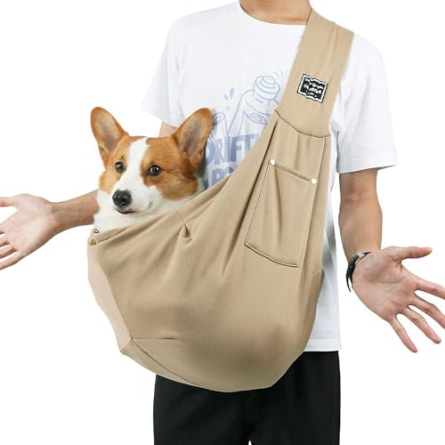 Dranng Haustiertragetasche, Hundetragetasche, Hunde-Reise-Sling-Tasche, Atmungsaktive Hundetragetasche, Welpentragetasche zum Einkaufen, Wandern von Dranng