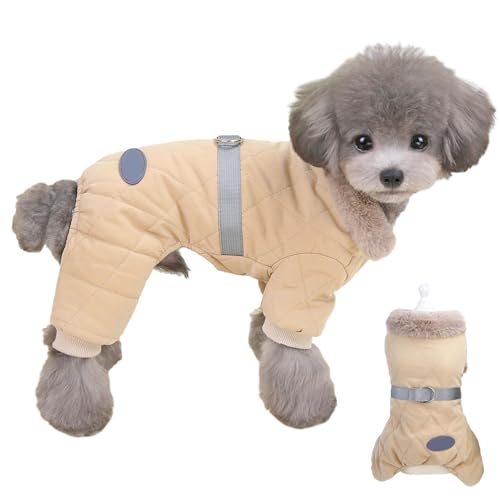 Dranng Hunde-Fleeceweste, Fleece-Vierbein-Pullover, Mäntel für Welpen, winddichte Hunde-Schneejacke, warmer Hunde-Wintermantel für Malteser, Hunde, Welpen von Dranng