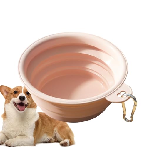 Dranng Hundetrinknapf, Faltbarer Hundewassernapf - Cup Dish Faltbare, erweiterbare Hunde-Reisenäpfe | Tragbarer Haustier-Futterspender aus Silikon, praktisch, Tierfutter- und Wassernapf, für Reisen, von Dranng