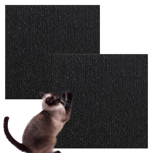 Dranng Katzenkratzteppich, Katzenkratzpads | Nano-Klebstoff, 2 Stück, zuschneidbarer Kratzteppich für Katzen | Katzensofa-Schutz, Katzenwand-Bodenkratzer, kratzfester Katzenteppich-Ersatz, frei zu von Dranng