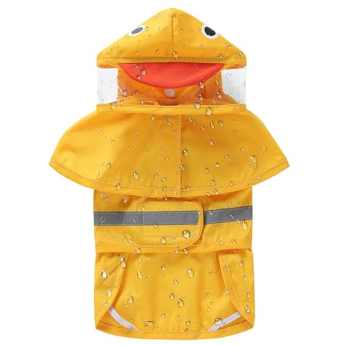 Dranng Regenmantel für Hunde, Regenjacke für Hunde | Wasserdichter reflektierender Kapuzenponcho für Welpen | Vollständige Schwanzabdeckung, Cartoon-Tier-St, Heimtierbedarf, verstellbare Taille für von Dranng