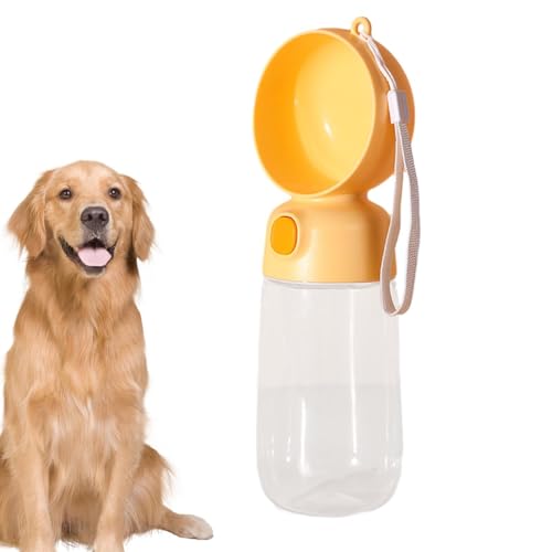 Dranng Reise-Wasserflasche für Hunde, kein Tropfen, Wasserspender für Hunde – Wasserschaufel-Design, Katzen-Reise-Wasserspender mit Druckverschluss für mittelgroße Hunde von Dranng