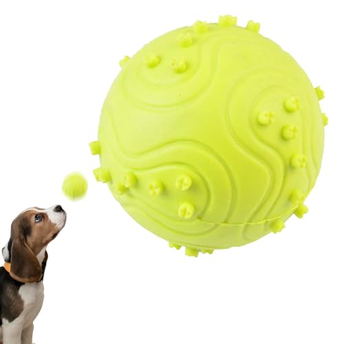 Dranng Sichere Tennisbälle für Hundezähne,Tennisbälle für Hunde zum Kauen | Apportierbälle für große Hunde | Langeweile Linderung Haustier Zähne Knirschen Ball Haustier Beißen Kauen Ball Spielzeug von Dranng