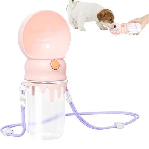 Dranng Tragbare Hundewasserflasche, Hundereisewasserflasche, Tragbarer Reise-Wasserspender für den Außenbereich, Auslaufsicherer 360-ml-Trinknapf für Hunde, Wasserspender für Welpen zum Trinken im von Dranng