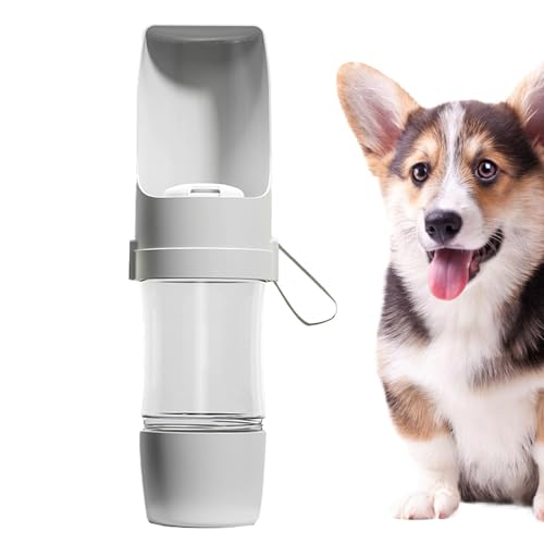 Dranng Tragbare Hundewasserflasche, Hundereisewasserflasche | Tragbarer Wasserspender für Haustiere mit Futterbehälter | Wasserspender für Hundeflaschen, Reiseflasche für Hunde, Welpenzubehör von Dranng