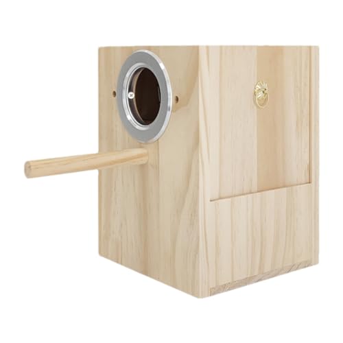 Dranng Vogel-Nistkasten | Vogelkasten aus Holz mit Sitzstange,Zuchtbox für Wellensittiche, Finken, Kakadus, Kanarienvögel und mittelgroße Vögel, Vogelkäfigzubehör von Dranng