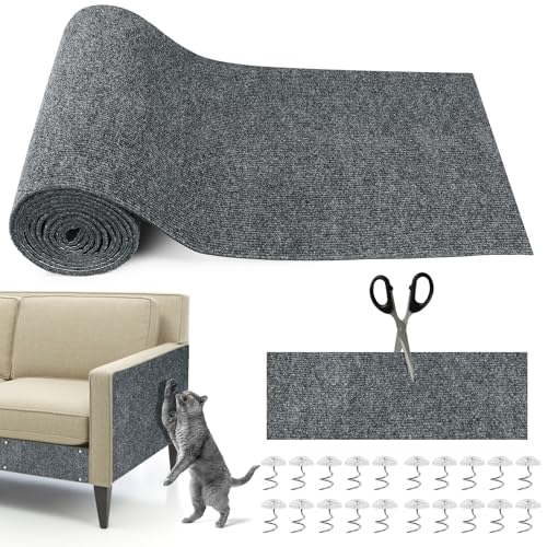 300cm×40cm Kratzmatte Katze Selbstklebend, Kratzschutz Sofa Katze, Trimmbare DIY Katzen Kratzmatte mit 20 Schrauben AntiKratz Möbel für Katzenbaumregale Couch Wand Tür Schutz von Draupnir