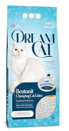 Dream Cat Classic Katzenstreu- Feine Klumpstreu aus Bentonit, 5L, 1er-Pack von Dream Cat