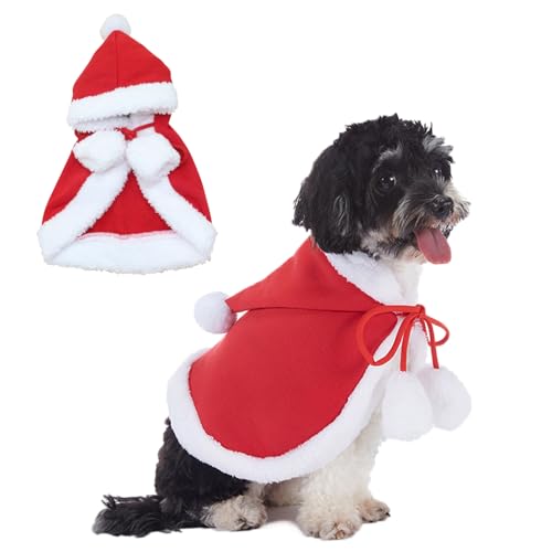 Hund Weihnachtskostüm, Haustier Weihnachtskostüm, Haustier Weihnachtskostüm für Hunde Katzen, Weihnachtskleid, Hundekleidung rot, für Kleine Hunde Katzen Haustier von Dream HorseX