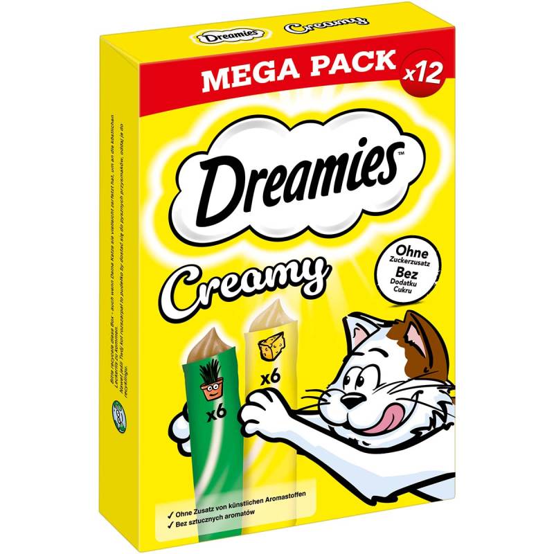 DREAMIES™ CREAMY MP Katzenminze & Käse 12x10g von Dreamies