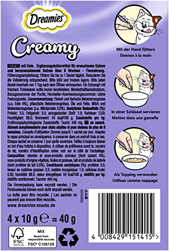 DREAMIES™ Creamy Snack mit Ente 1 x 4x10g von Dreamies