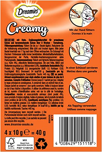 DREAMIES™ Creamy Snack mit Huhn 1 x 4x10g von Dreamies